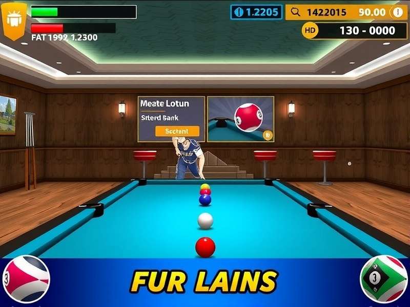 3D Real Pool India Tournament Interface
